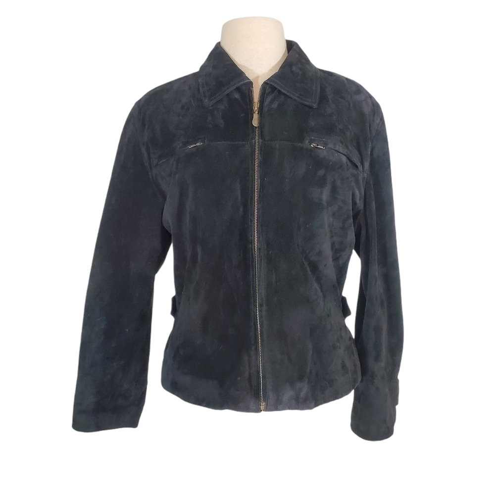 Preston & York Black Suede Zip Jacket